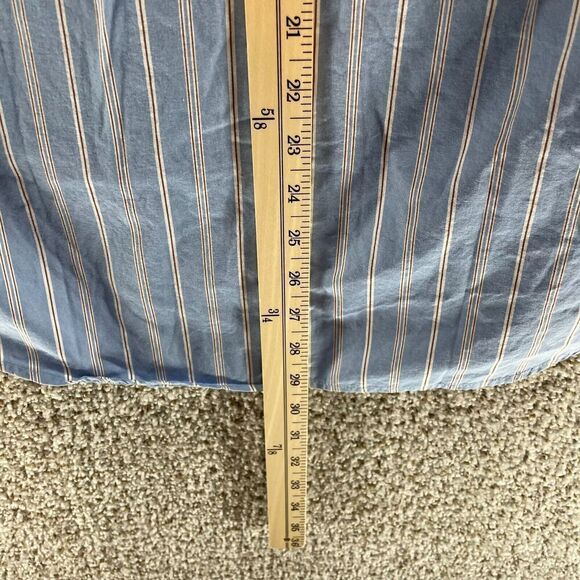 Vintage Abercrombie Fitch Shirt Mens Small Blue Striped Muscle Button Up Preppy - Picture 9 of 10
